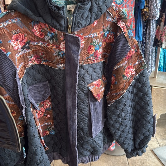 NWT POL patchwork jacket hoodie corduroy- streetwear M M1:L/XL  M2:XL/XXL *READ - Picture 7 of 17